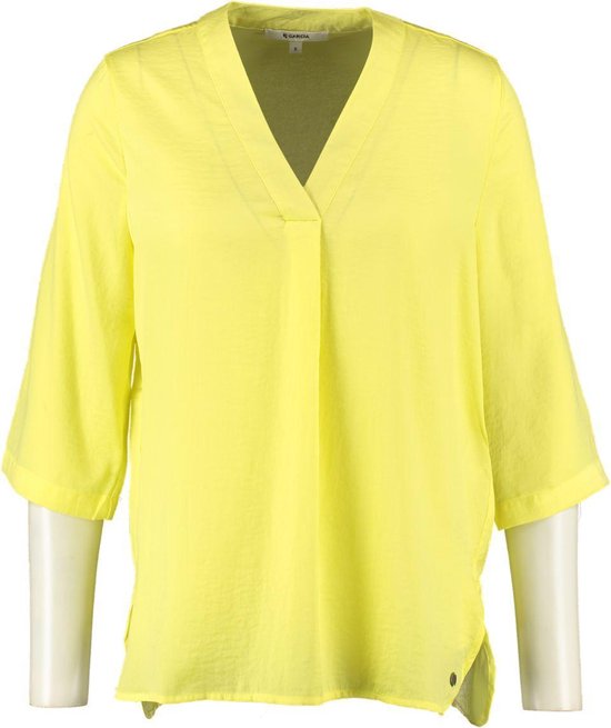 ramp Rationalisatie Beangstigend Garcia gele polyester tuniek blouse 3/4 mouw - Maat M | bol.com