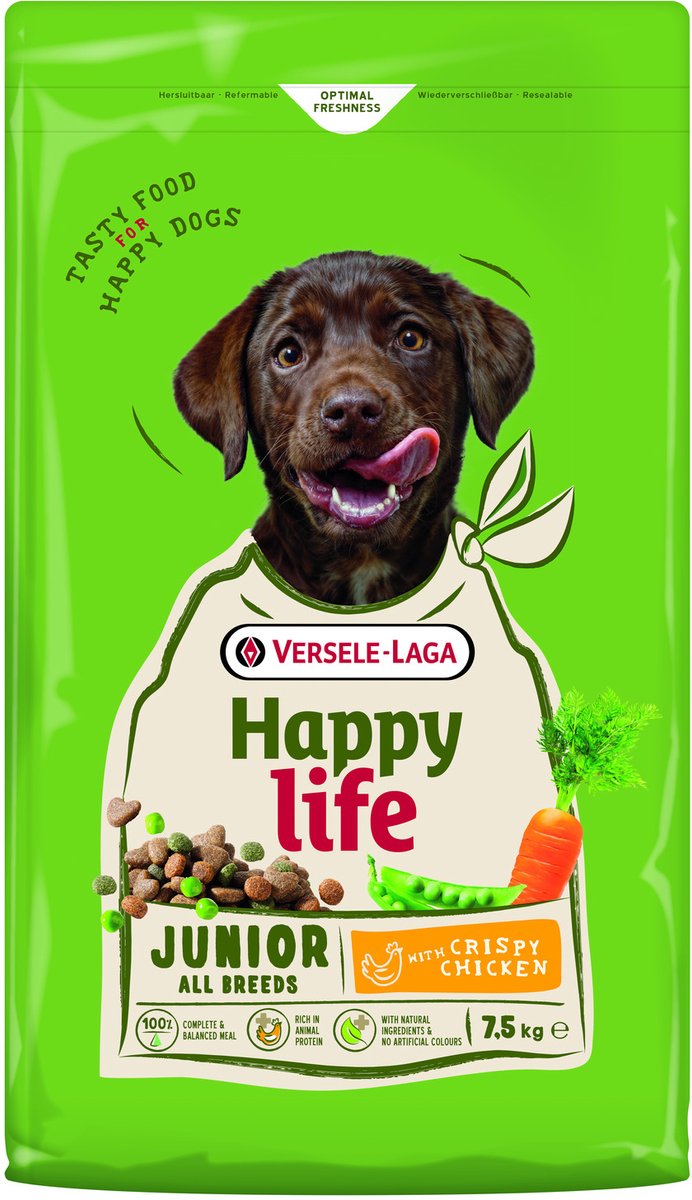 Happy Life Junior - Hondenbrokken - Kip 7.5 kg