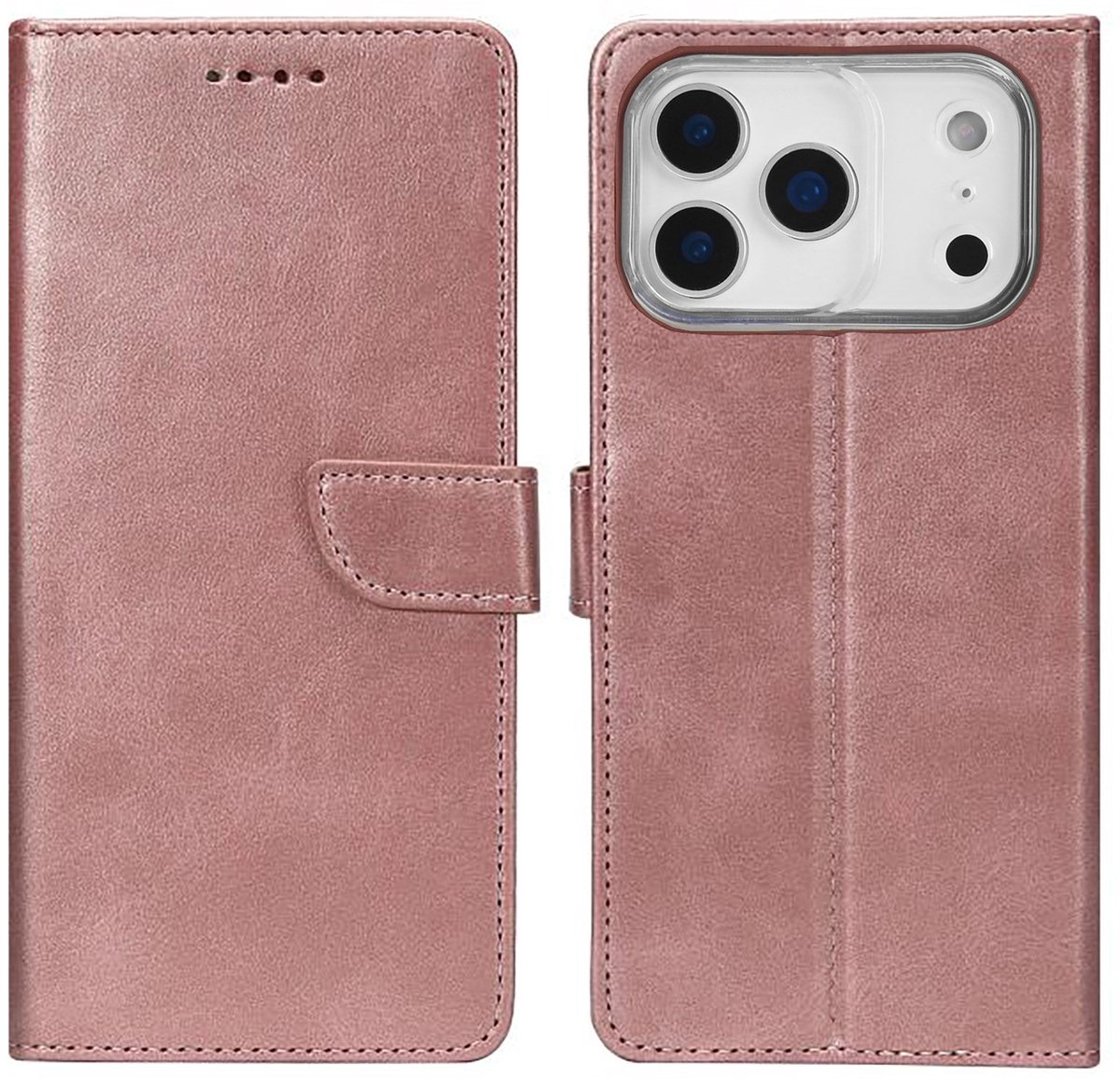 Rixus Bookcase For Apple iPhone 17 Pro Pink