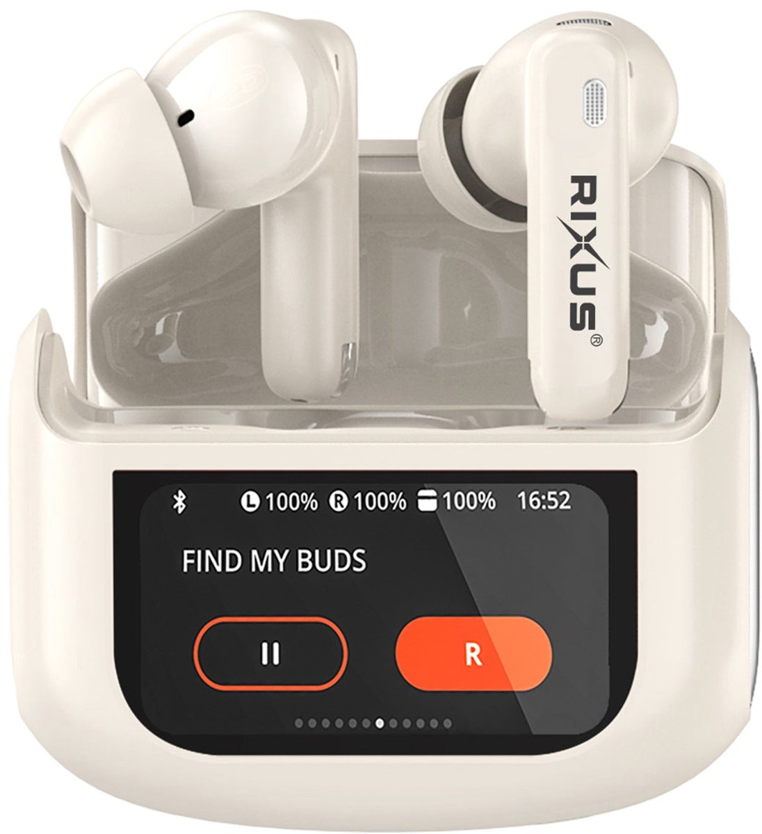 Rixus RXBH63C Wireless Earbuds Touch Case Pro Beige