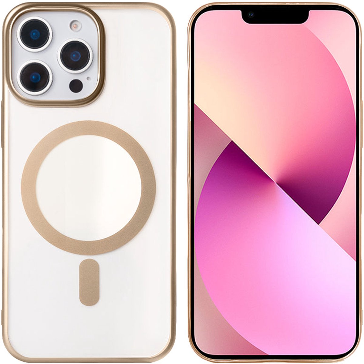Rixus Instinct Mag Case For iPhone 13 Pro Desert Titanium
