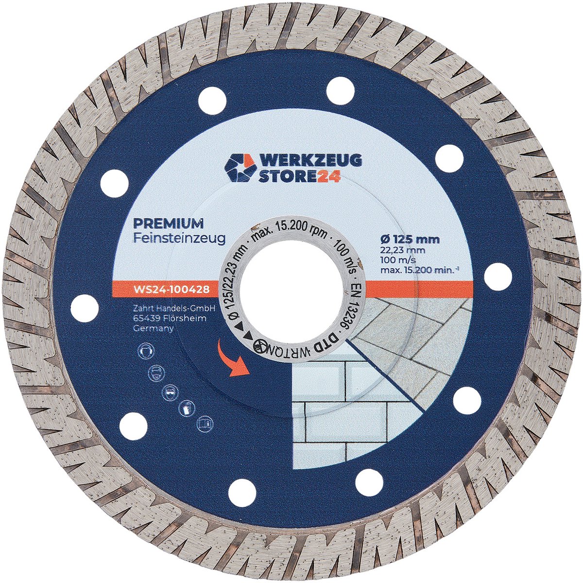 WS24 Diamantdoorslijpschijf Premium Fijnkeramiek 125 mm - WS24-100428