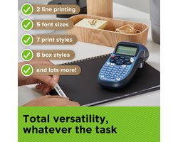 DYMO LetraTag LT-100H Labelprinter | Labelmaker met ABC-toetsenbord voor thuis en op kantoor | Zwart