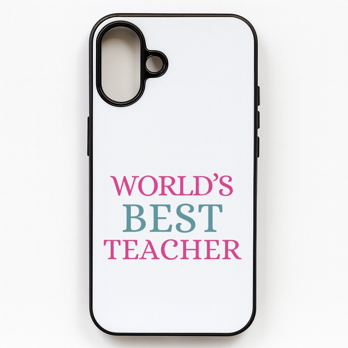 Hacebo® - World's best teacher telefoonhoesje - Juf - beste juf - telefoonhoesjes - school - verjaardagscadeau - afscheidscadeau - kado - hoesje geschikt voor iPhone 16
