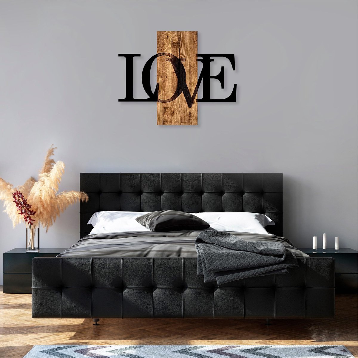 Azomor® Stijlvolle wanddecoratie van hout en metaal met unieke textuur 58x73 cm