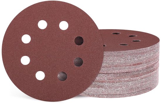 25 st Schuurschijf 125MM Klittenband P60 - - schuurschijven schuren schuurpapier schuurvellen klittenband