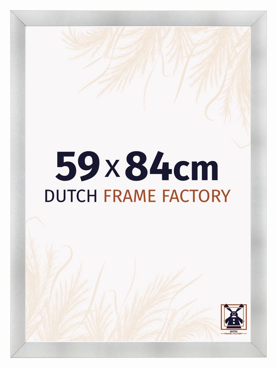 Dutch Frame Factory Fotolijst 59x84 cm - MDF - Aluminium Geborsteld - Praag
