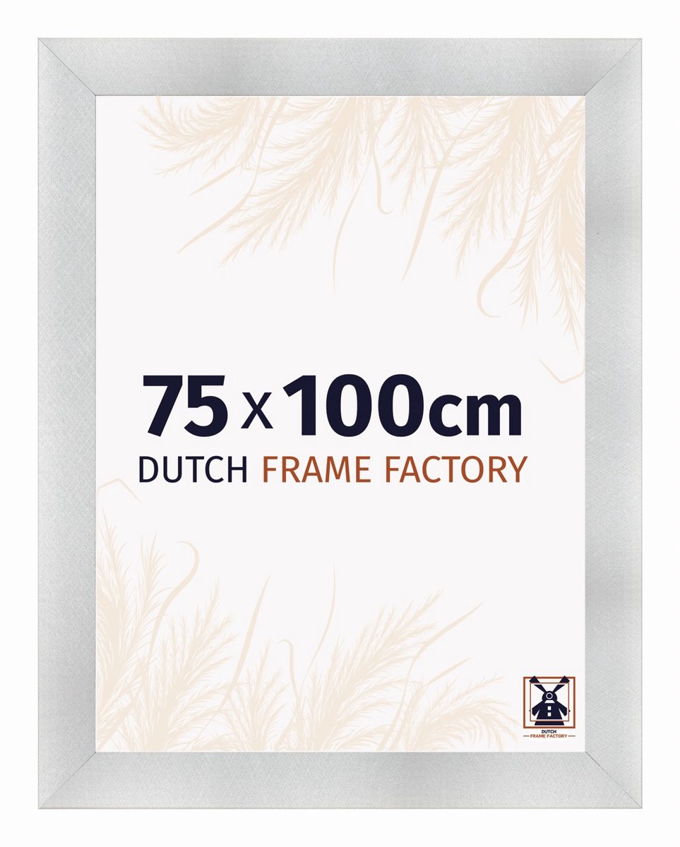 Dutch Frame Factory Fotolijst 75x100 cm - MDF - Aluminium Geborsteld - Praag