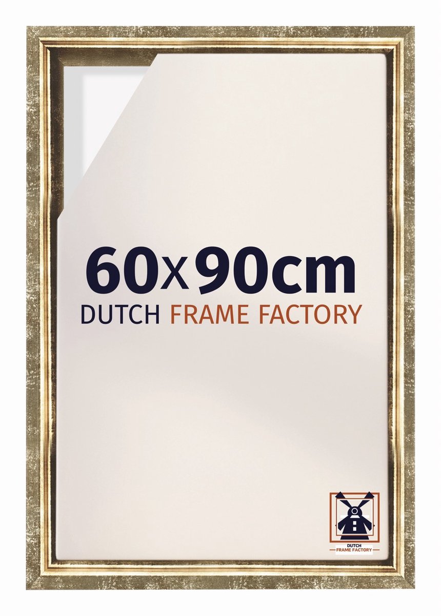 Dutch Frame Factory Baklijst 60x90 cm - Goud Antiek - Geschikt voor Canvasdoek - MDF Baklijst Lausanne