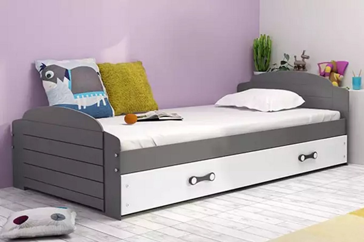 BMS - Youth Bed - 90x200 cm - Graphite/White