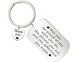 Go Go Gadget - Sleutelhanger - Quote - Cadeau collega - May you be proud - 1 stuk - Zilver