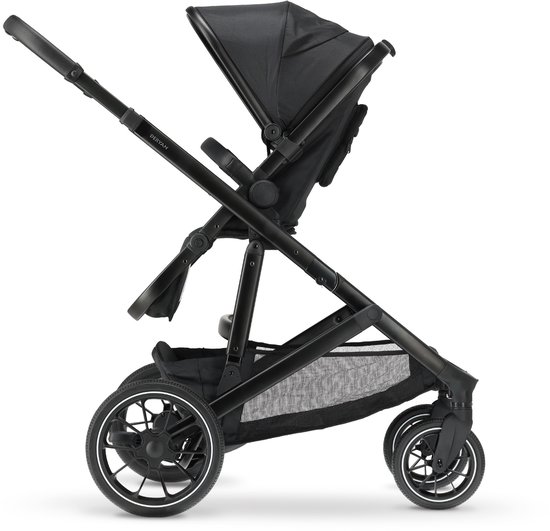 Deryan Evy V2 Kinderwagen - Duo Kinderwagen - Uitbreidbaar - Inclusief reiswieg - Zwart