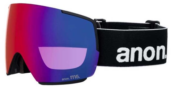 Anon M5+bonus Lens+mfi Face Mask Skibril Zwart Perceive Sunny Red/CAT3 Man,Vrouw