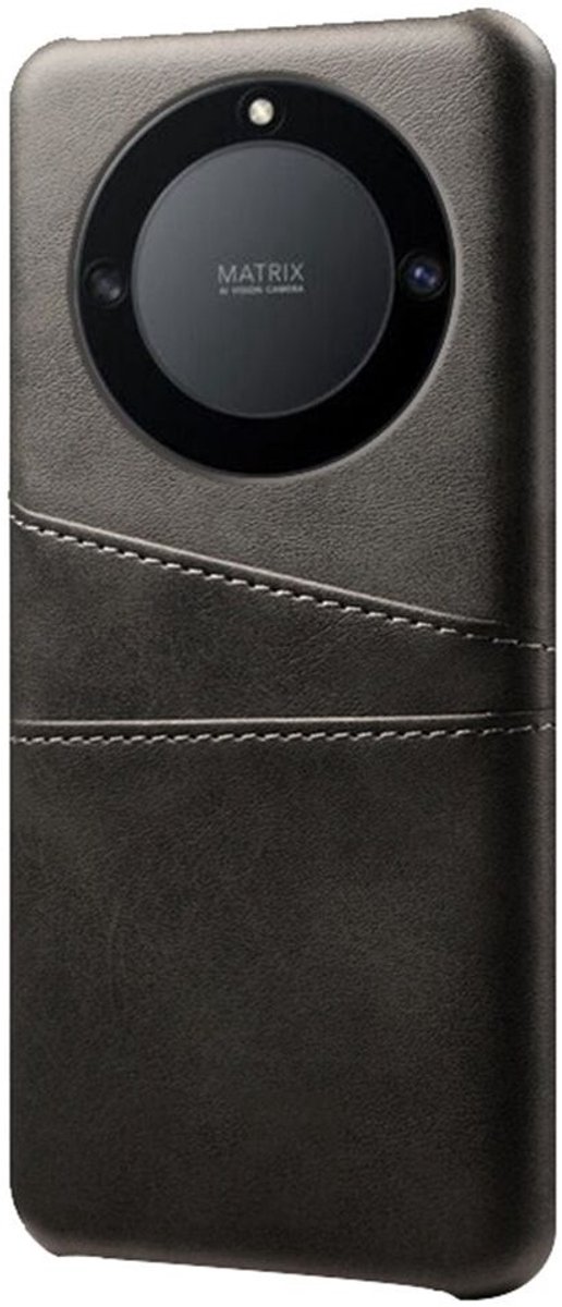 Honor Magic5 Lite Hoesje met Kaarthouder Back Cover Zwart