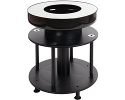 Vuurschaal met grill MCW-K95, vuurplaats-grill BBQ, grillplaat plank, staal roestvrij staal email Ø 56cm zwart