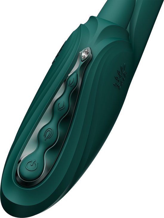 ZALO - Ares - Vibromasseur lapin point G chauffant - Contrôle par application - Vert émeraude