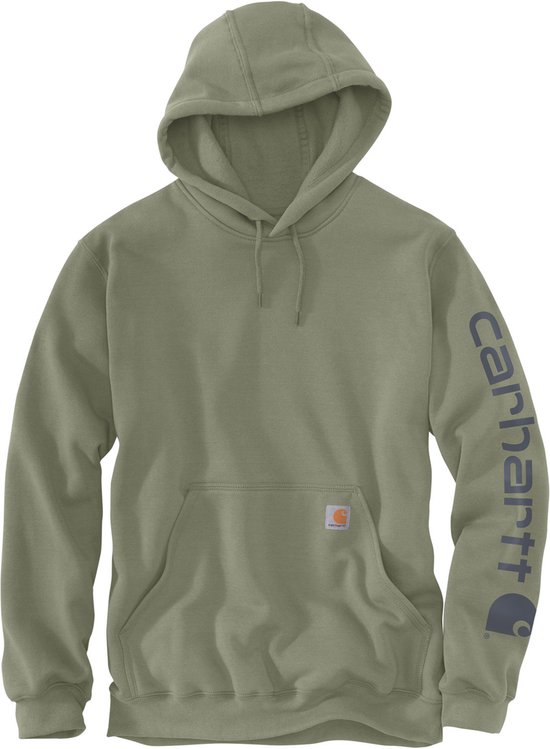 Pull décontracté mi-épais coupe ample Carhartt pour homme, vert foncé, taille L