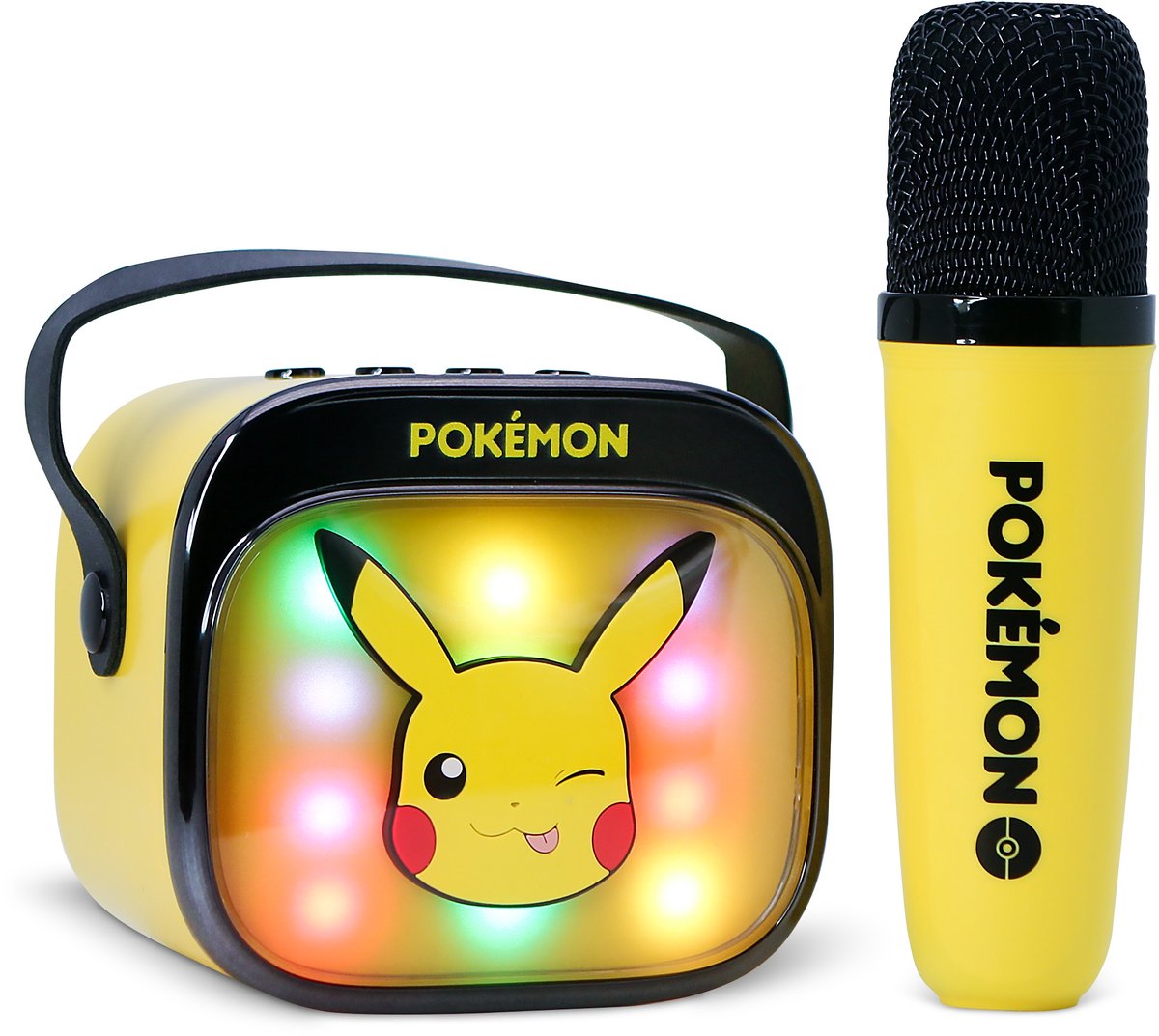 Haut-Parleur Karaoké Minecraft Avec Micro Sans Fil Bluetooth 5.3 - LED RGB, 5W, Batterie 4h, Portable Vert