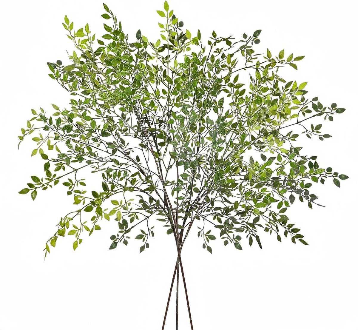Allecto plus - Set van 3 groene eucalyptus kunstplanten takken 110 cm - Faux groen blad voor decoratie thuis, bruiloft en tuin - Vazenvullers