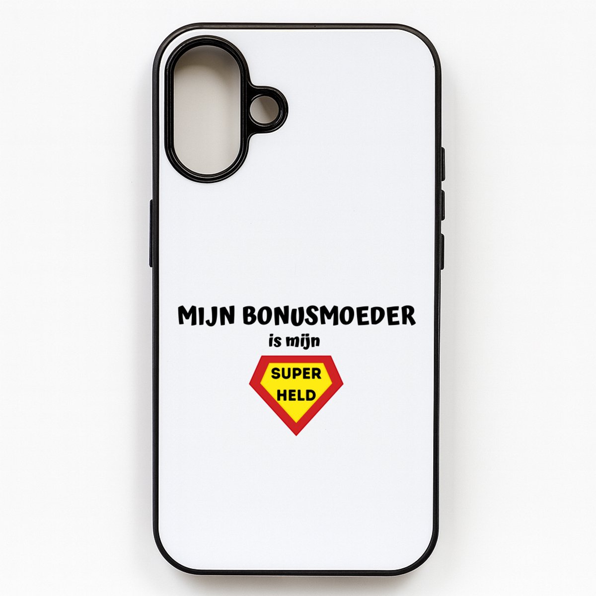Hacebo® - mijn bonusmoeder is mijn superheld telefoonhoesje - Mama - super bonusmoeder - telefoonhoesjes - Moeder cadeautjes - moederdag - verjaardag - geschenk - kado - hoesje geschikt voor iPhone 16