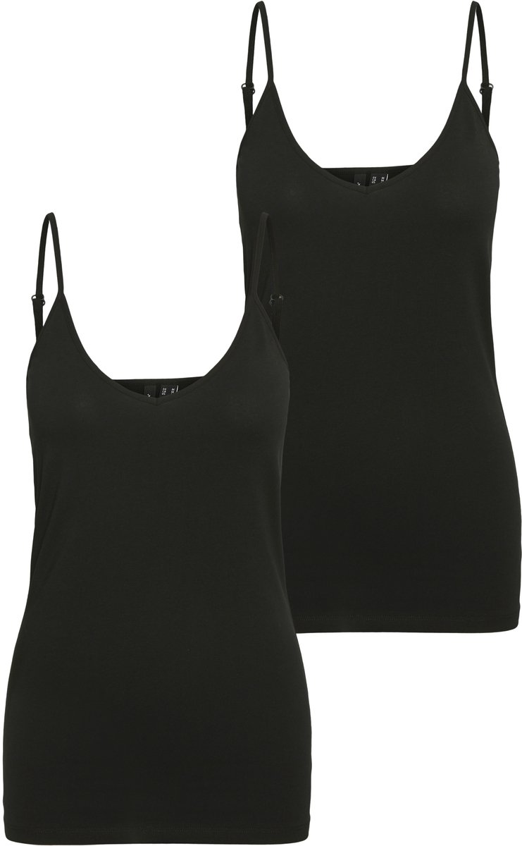 VERO MODA - VMMAXI MY SOFT V SINGLET JRS 2-PACK - Dames - Tops