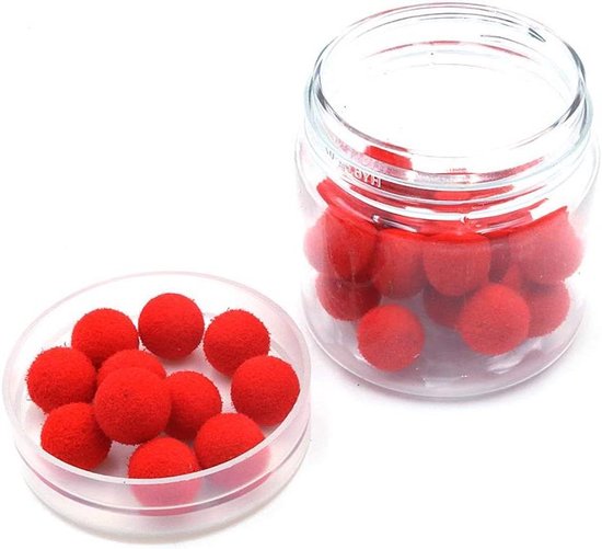 Allecto Plus - Leurres flottants pour poissons 30 pièces - Appât artificiel - Leurre pour carpe - Boules parfumées rouge-fraise 8 mm
