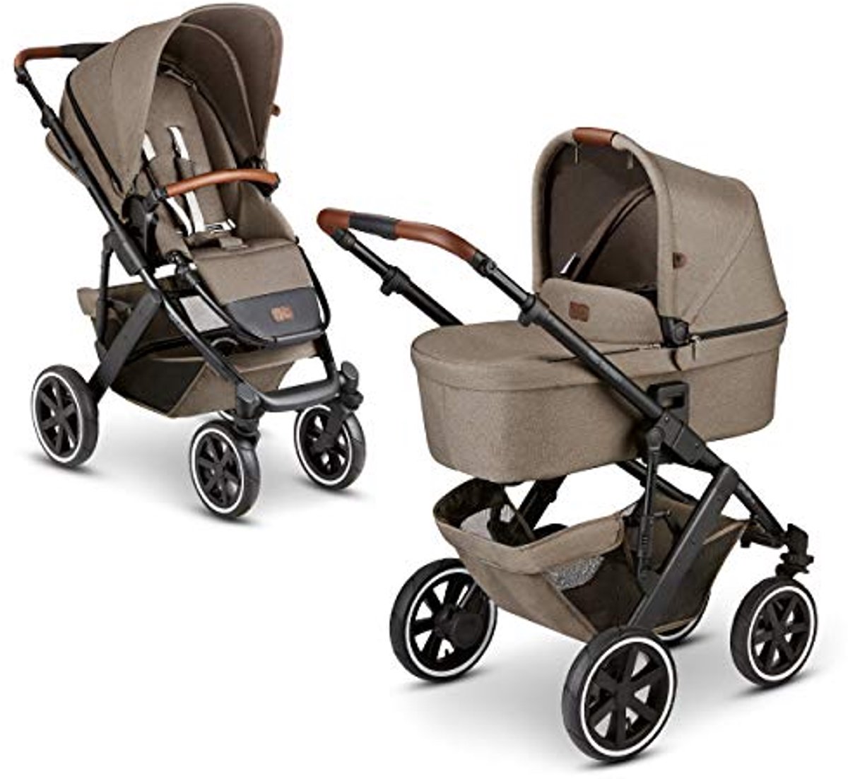 Image of 2-in-1 Kinderwagen voor Pasgeborenen en Baby's - Combi-Kinderwagen met Sportzitje en Babykuip - Comfortabel en Flexibel Design