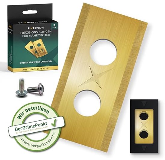 9-delige Snijbladenset Titanium voor Robotmaaiers Ultra - 9-delige - €38,52