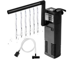EXCITAT Filter - Aquariumfilter - Inbouwfilter - Met netsnoer - Geschikt voor 60L aquaria, zoet- en zoutwater - 4W