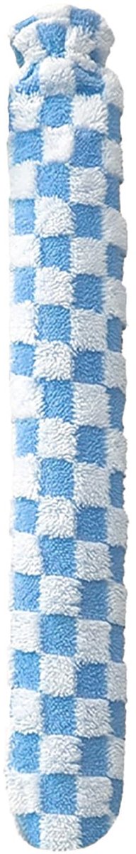 55cm Warmwaterkruik - Bedwarmer - 1100ml - Groot diameter ontwerp - Gemakkelijk te vullen - Met zachte stoffen hoes - Geschikt om de nek, schouders, rug, benen en taille warm te houden - Blauw, wit
