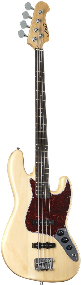 J & D JB II Natural - Elektrische basgitaar