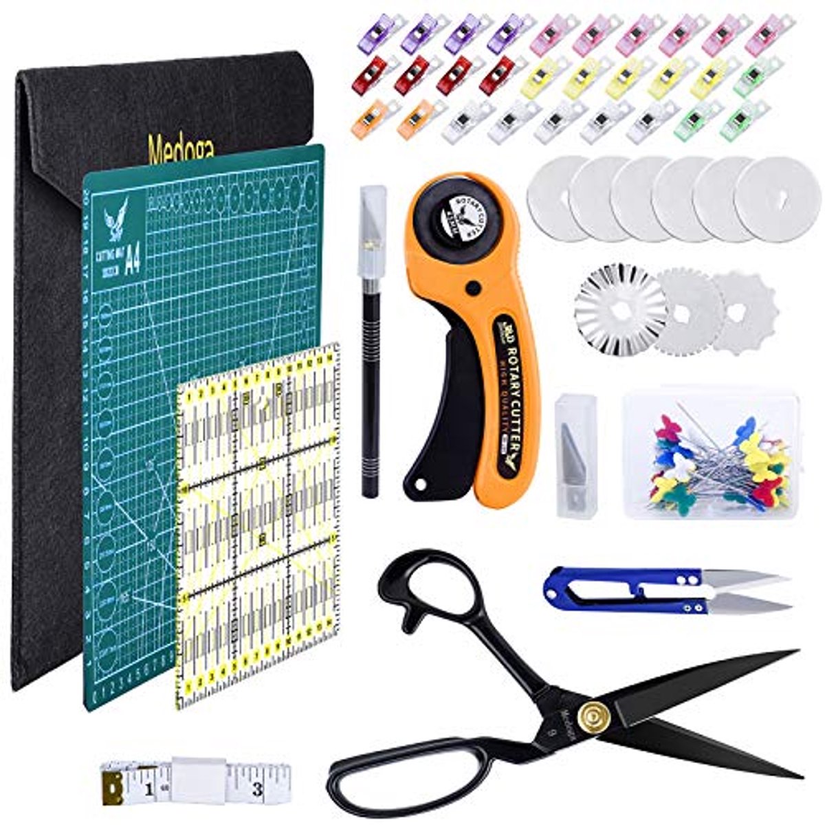 Roterende snijders set met snijmat en naai accessoires voor quilten en handwerken