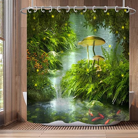 Jungle Op Een Zonnige Dag Mooie Tropische Regenwoud Illustratie Met Exotische Planten Bloemen Palmen Grote Bladeren En Varens Felle Zonnestralen Achtergrond Met Ongerept Natuurlandschap Generatieve Ai 444390 21049