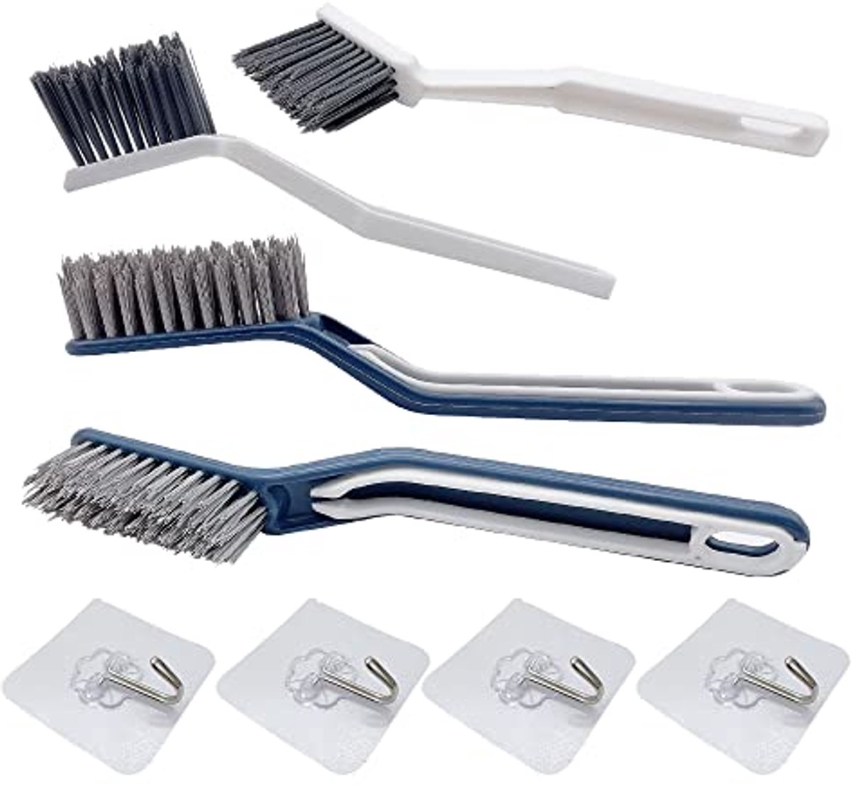 Multifunctionele Spleetborstelset - 4 Harde Borstels voor Voegen, Tegels, Ramen en Meer