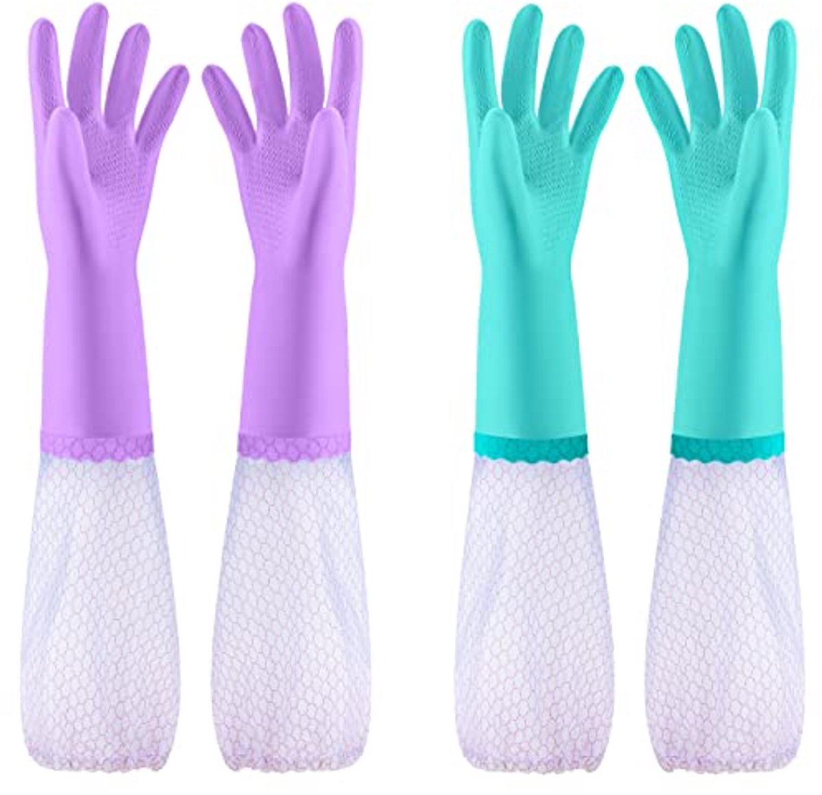 2-delige Antislip Schoonmaakhandschoenen - Latexvrij en Waterdicht (M)
