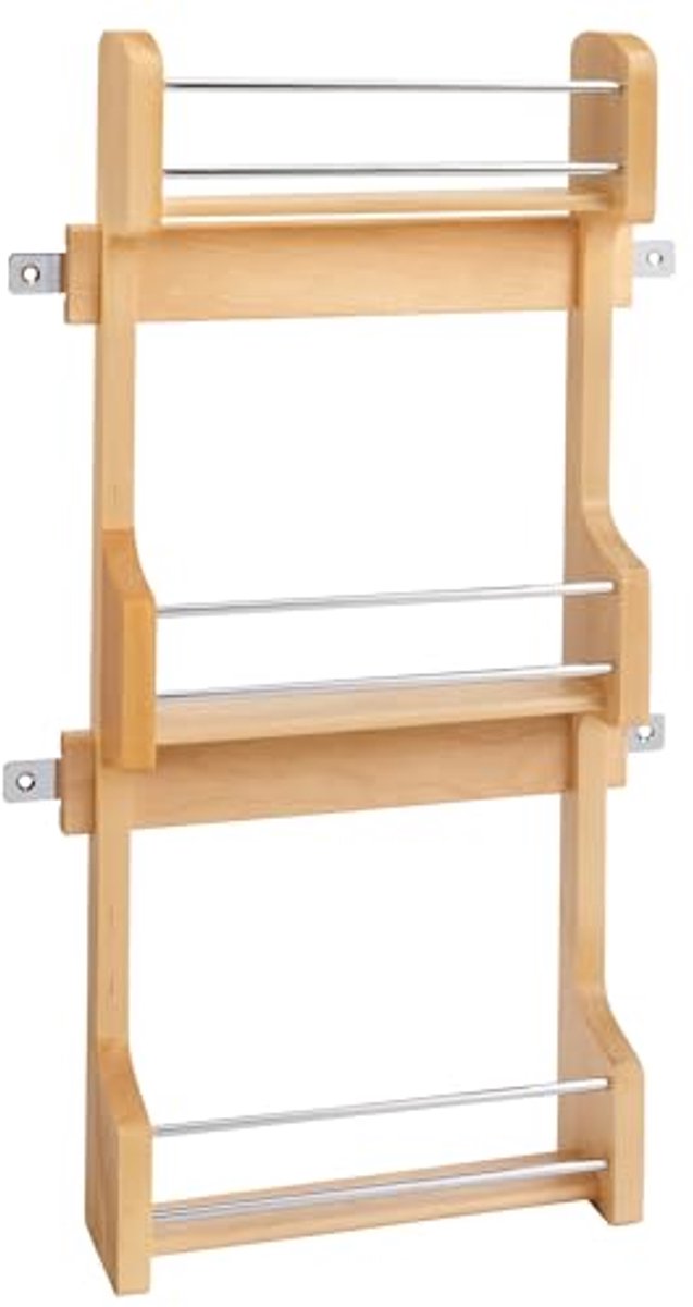 Kleine keukendeur 3-shelf kruidenrek voor slimme opslag