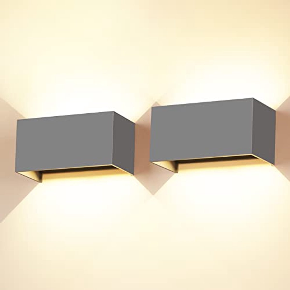 Led-wandlampen voor binnen en buiten, 24 W, instelbare lichtstraal, warmwit 3000 K, IP65 waterdicht