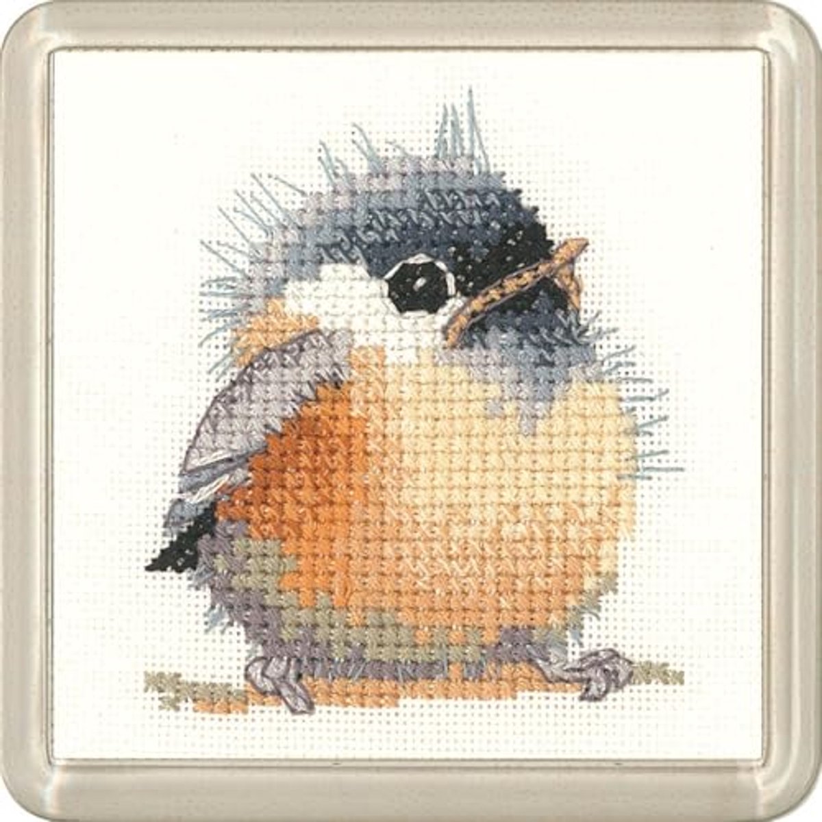 Kruissteekset Aida Meise (A) - Onderzetter 7,5 x 7,5 cm