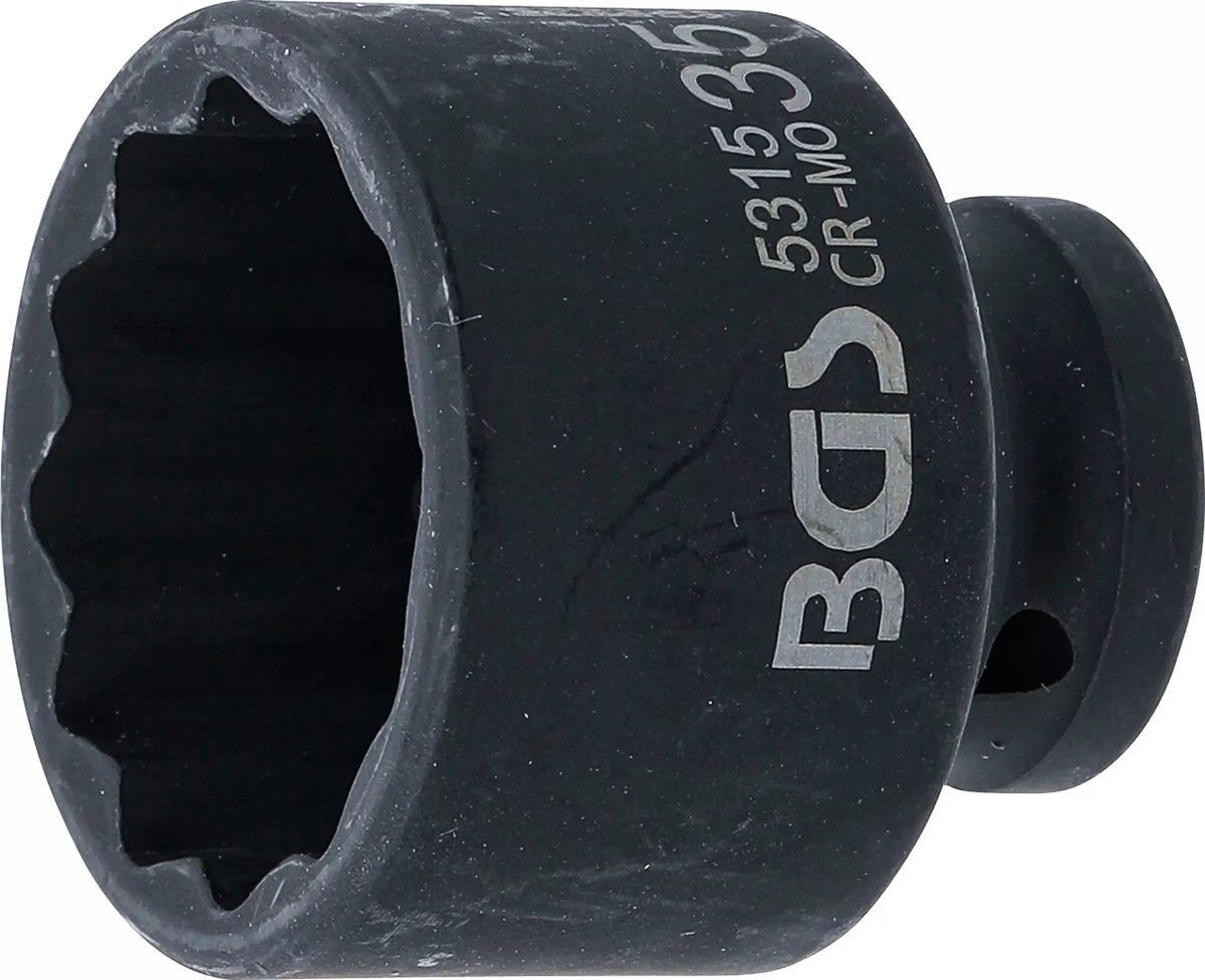 BGS Kracht Dopsleuteldop twaalfkant - 1/2 - 35 mm