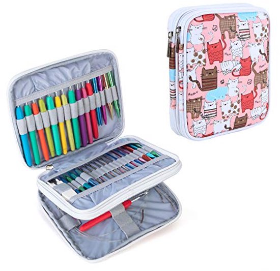 KnitPro Nova Deluxe breinaaldenset met dubbele punt - 9 x 15 cm, breinaalden met dubbele uiteinden, 5 stuks, voor beginners, professionals en cadeauset