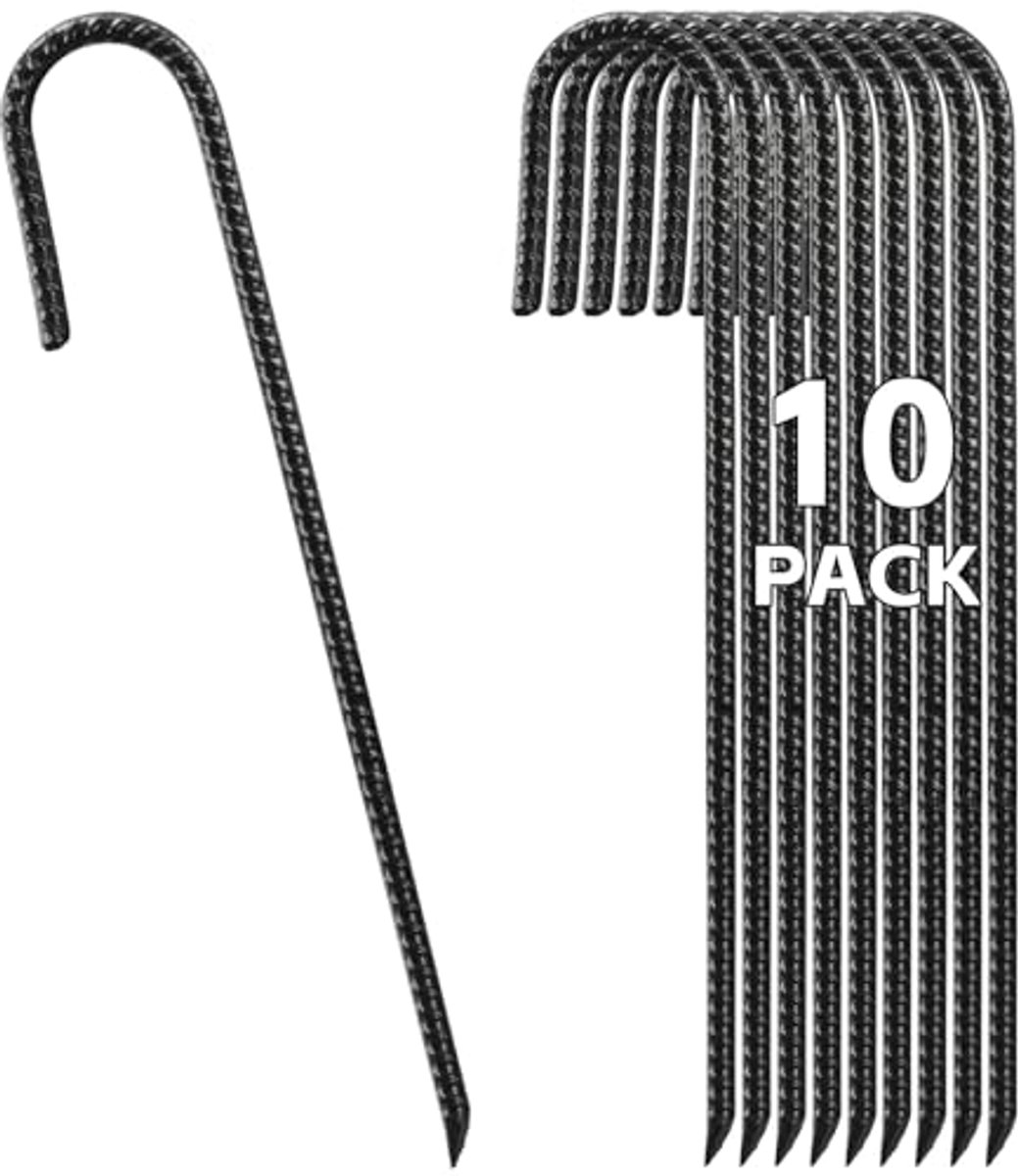 Stabiele Grondankers voor Tenten en Trampolines - 40 cm, Zware Belasting, 10 Stuks