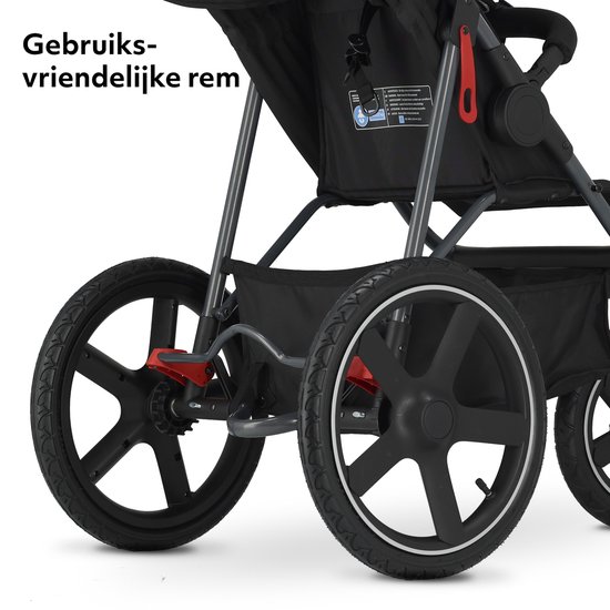 Mooiys Cruze Jogger - Hardloop Kinderwagen - Inklapbaar - Zwart — afbeelding 3
