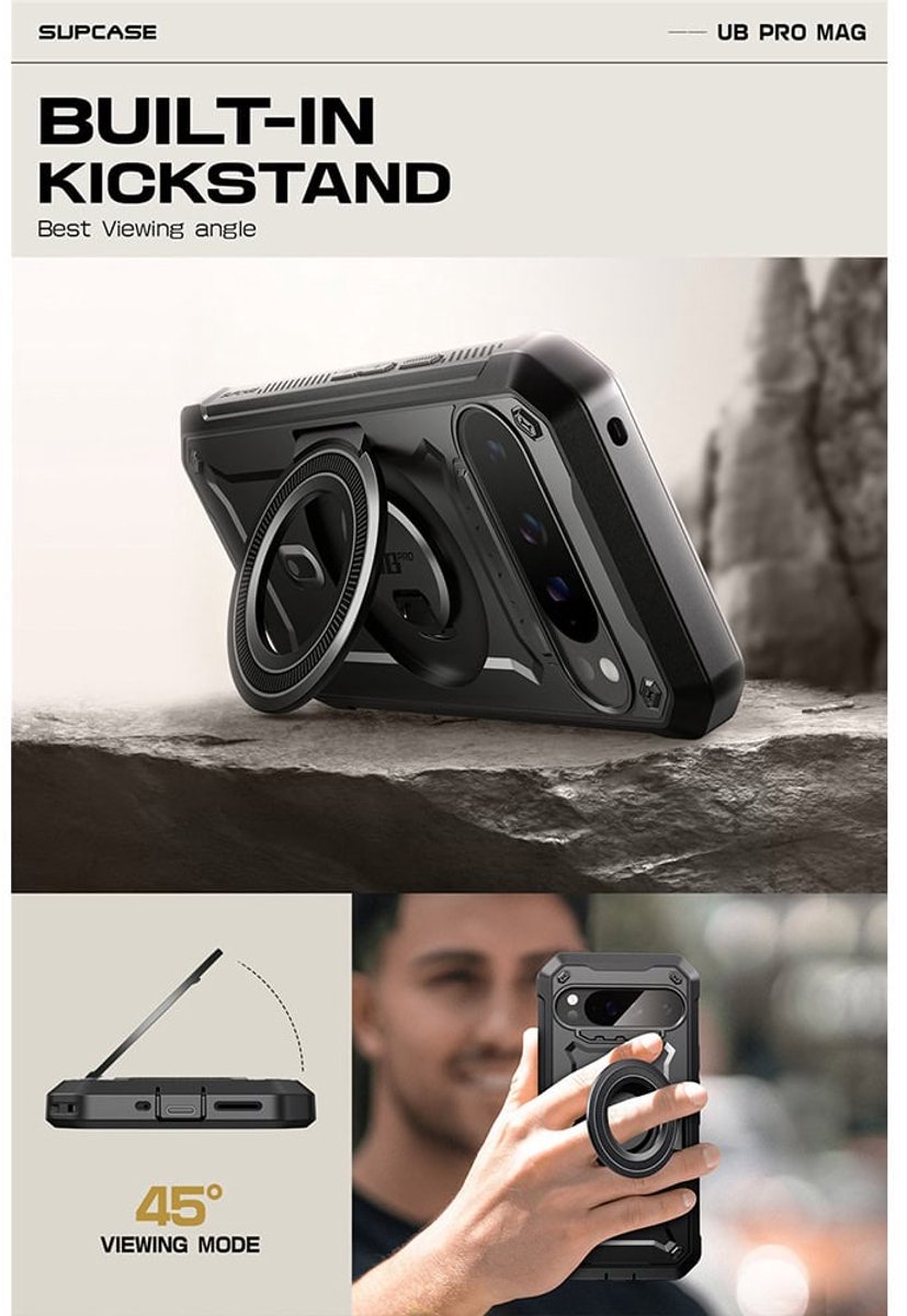 SUPCASE Unicorn Beetle Pro Hoesje Geschikt Voor De Samsung Galaxy Z Fold 5 Stofdichte Case Met Ingebouwde Screenprotector Full Protect Valbescherming Met Holster En Kickstand Blauw