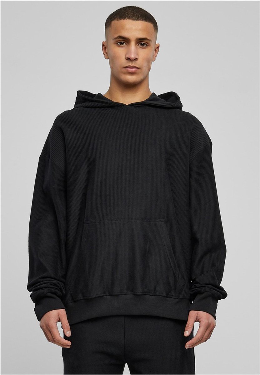 Urban Classics Rib Terry Boxy Hoodie/trui S Zwart