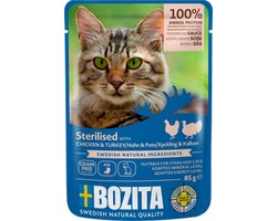 Bozita Gesteriliseerde Morsels in Saus 12x85g - Kip & Kalkoen
