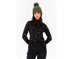 Protest Prtvessy - Skipully Dames - Lange mouwen - 1/4 rits - Gestreept – True Black