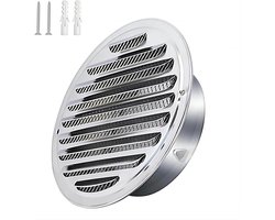 WNHB® Ventilatierooster 200 mm - Afsluitrooster met insectenbescherming - Afvoerrooster voor keuken en badkamer