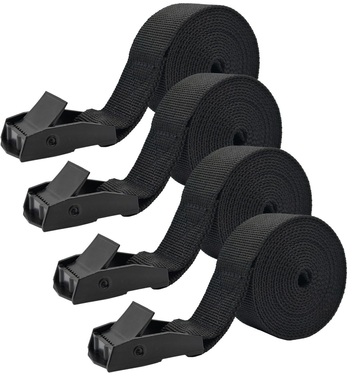 Spanbanden - Verstelbaar met Zinklegering Klemslot - Voor Fiets, Motor, Bagage en Camping - 2 meter 4 stuks