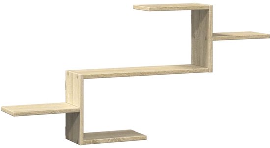 vidaXL - Étagère murale - 104x15x49 - cm - décorée - bois - sonoma - chêne