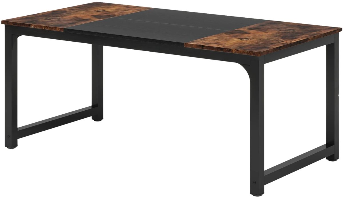 Happiq Eettafel Duvia - 160cm - Voor 6-8 personen - Voor Keuken of eetkamer - Bruin